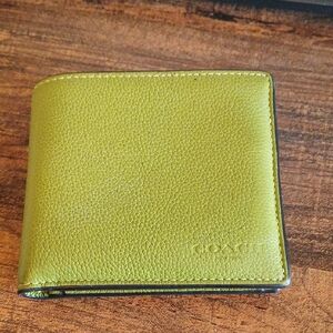 Coach Men's Olive Leather Card Holder